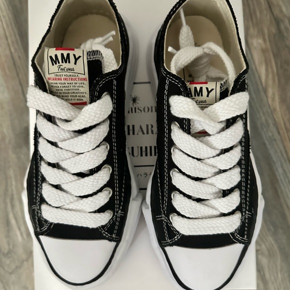 Size 41 Maison Mihara Yasuhiro Peterson OG Sole Canvas Low top Black and white - Picture 7 of 11
